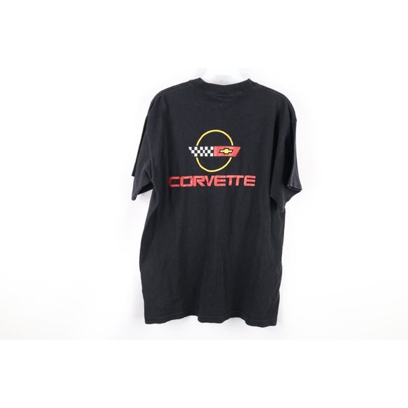 T-shirt Vintage Corvette Racing - Homme Noir Taille 2XL - Graphique Muscle Car - Occasion